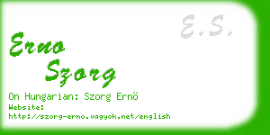 erno szorg business card